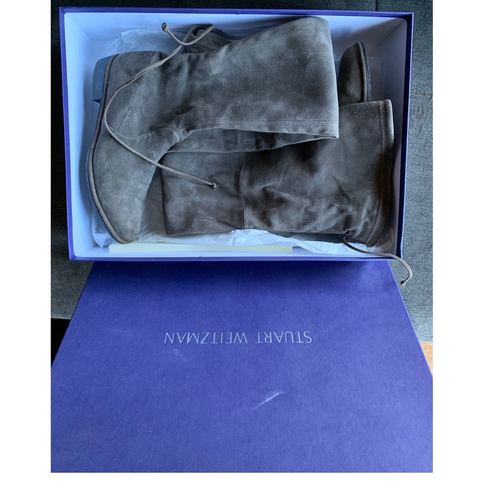 Stuart Weitzman Grey Suede Lowland Boot